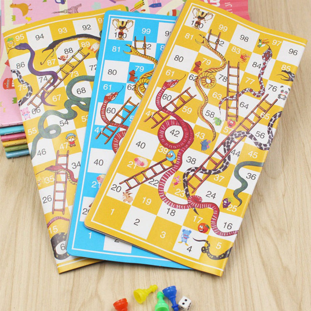 Jogo de tabuleiro snake ladder set voo jogos educacionais jogos