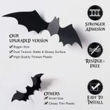 60pcs Halloween Bats Decoração, 4 Tamanhos Diferentes Realistas