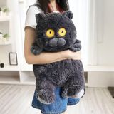Gato De Pelúcia Toy Simulação Cat Doll Plush Cute Black Cat Throw