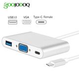 Adaptador Usb, Hub Usb Tipo C Para Vga Usb3.0 U Splitter