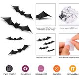 500 Pcs Pvc Impermeável Diy 3d Bats Decoração De Parede, 4 Tamanhos Spook