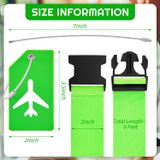 2 Pack Alças De Bagagem Set Ajustável Mala Cintos De Silicone
