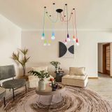 Candelabro Moderno Pendente Lâmpada 8 Luzes E27 Para O Quarto