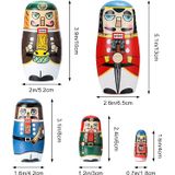 Natal Russo De Madeira Matryoshka Handmade Nutcracker Madeira