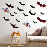 Decoração De Morcegos De Halloween, 64 Pcs 3d Morcego Decoração De Halloween