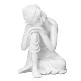 Resina Sentado Buda Figurines Oudtoor Jardim Estátua Interior