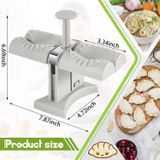 7 Pcs Bolinho De Massa Fabricante Conjunto Doméstico Cabeça Dupla Automática Dum
