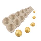 Bolo Diy Decoração Silicone Ferramenta De Molde 3d Semi-round Pérola