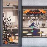 Halloween Adesivos De Parede Spooky Bruxa Cavalgando Vassoura Wall Decal