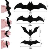 Halloween Bats Decoração De Parede, 140 Pcs 3d Morcego Decoração Adesivos