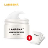 Máscara Facial Lanbena Removedor De Cravos Limpeza Profunda + 60 Fitas Removedoras