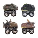 Dinossauro Pull Back Car De Alta Velocidade Sensível Anti-queda 6 Pack