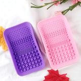 2 Pack Pincel De Maquiagem De Silicone Tapete De Limpeza, Pincel De Maquiagem Clea