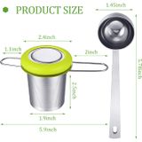 2 Peças De Chá Infusores Com Colher De Chá De Aço Inoxidável Tea Str