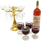01:12 Minin House Taça De Vinho Em Miniatura Mini Cálice De Vinho Rack