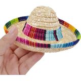 Chapéu De Cachorro Multicolorido Cão Gato Chapéu Sombrero De Palha Mexicana Fantasia De Fivela Ajustável Para Animais De Estimação (a)