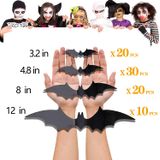 80pcs Halloween Bats Decoração De Parede, Halloween Interior Pvc 3d Bat