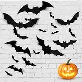 Halloween Decoração 3d Morcegos Adesivos, 120pcs 12tamanhos Extra L