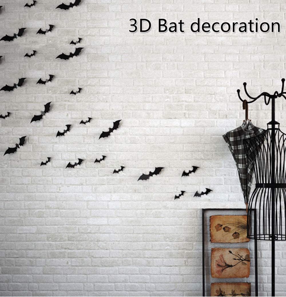 3d Morcegos Adesivos, 120pcs Halloween Parede Decalques Para Ou Interior