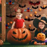 60pcs Halloween Decorações Bat Wall Decalques Pvc 3d Horror Ba