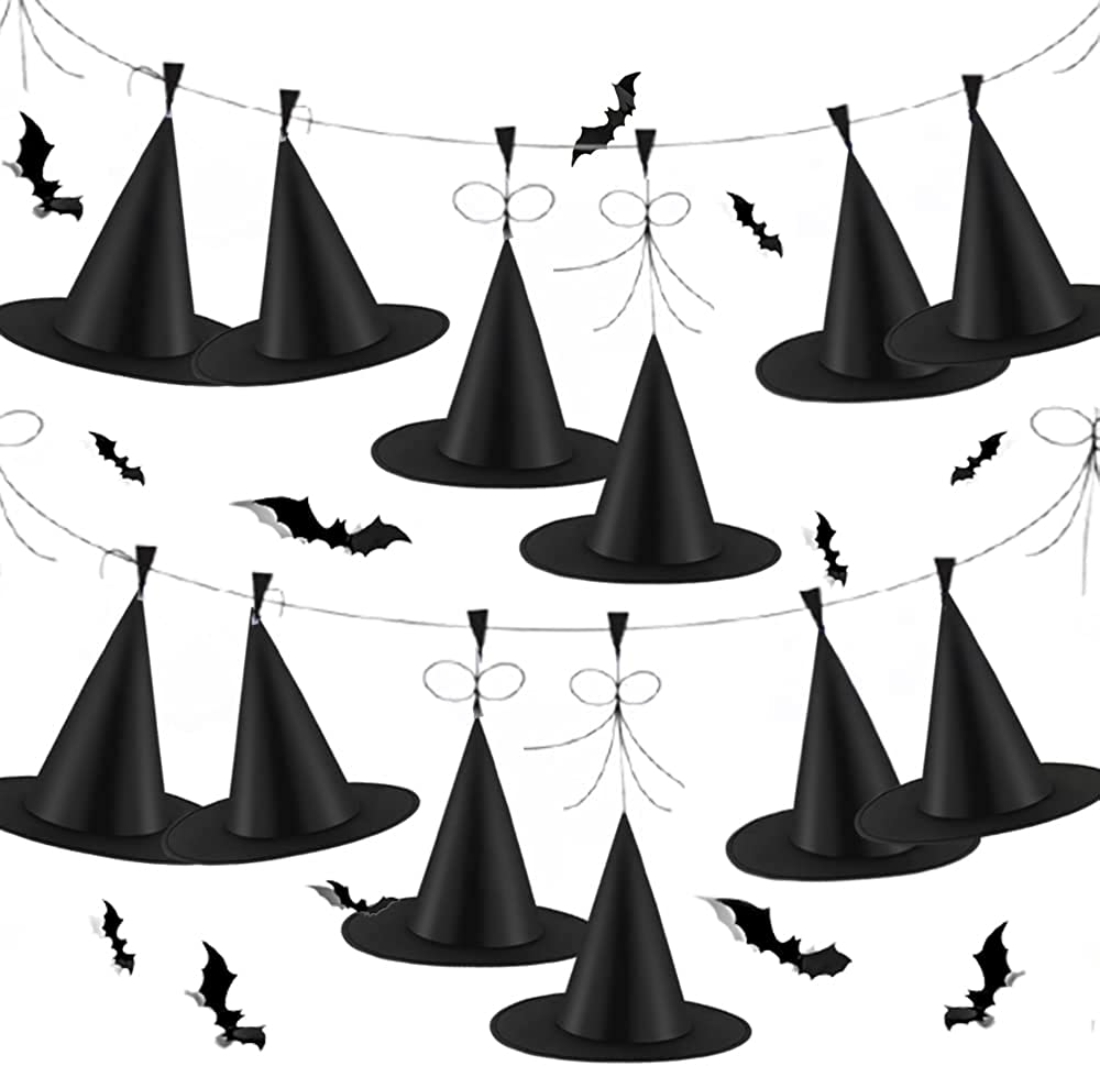 12pcs Halloween Witch Hats Costume Acessórios Party Decorat