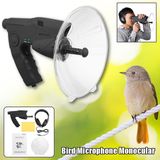 Microfone Parabólico Monocular X8 Para Escutar Pássaros De Longo Alcance 200mt