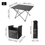 4pcs/conjunto Mesa De Dobramento De Alumínio De Camping Portátil Com