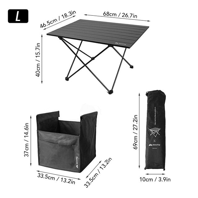 4pcs/conjunto Mesa De Dobramento De Alumínio De Camping Portátil Com