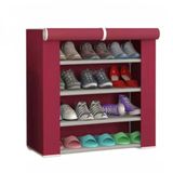 Rack Simples De Quatro Camadas, À Prova De Poeira Da Prateleira De Sapatos Da Escola