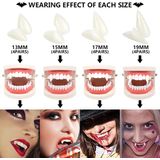 16 Pares De Dentes De Vampiro Com Adesivo, 4 Presas De Vampiro Tamanho H
