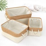 Cesta De Roupa De Linho 3pcs, Seleção De Material Saudável,