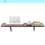Mesa Retrátil De Parede Cozinha Suspensa Dobrável Bemfixa Cor E Tamanho:marrom 80x41