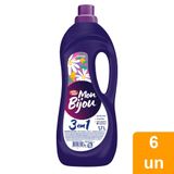 Amaciante Mon Bijou Roxo 3 Em 1 1,7 Litros - Embalagem Com 6 Unidades