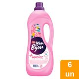 Amaciante Mon Bijou Rosa + Maciez 1,7 Litros - Embalagem Com 6 Unidades