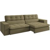 Sofa Retratil E Reclinavel 3 Lugares 246 Cm Eldorado Sl 945 Veludo Moll