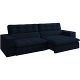 Sofa Retratil E Reclinavel 3 Lugares 246 Cm Eldorado Sl 948 Veludo Moll