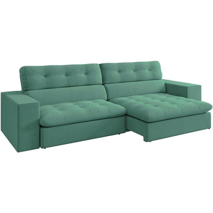 Sofa Retratil E Reclinavel 3 Lugares 246 Cm Eldorado Sl 946 Veludo Moll