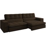 Sofa Retratil E Reclinavel 3 Lugares 246 Cm Eldorado Sl 942 Veludo Moll