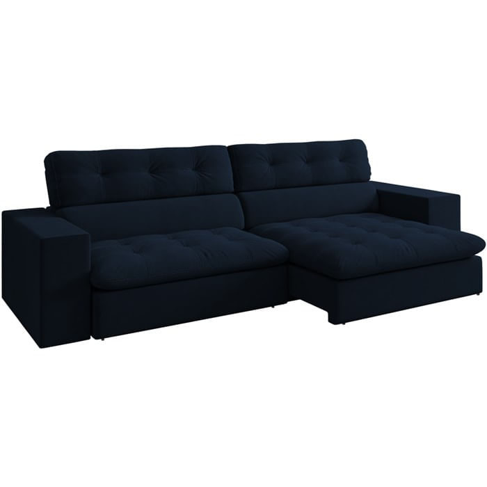 Sofa Retratil E Reclinavel 3 Lugares 218 Cm Eldorado Sl 948 Veludo Moll