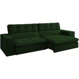 Sofa Retratil E Reclinavel 3 Lugares 218 Cm Eldorado Sl 947 Veludo Moll