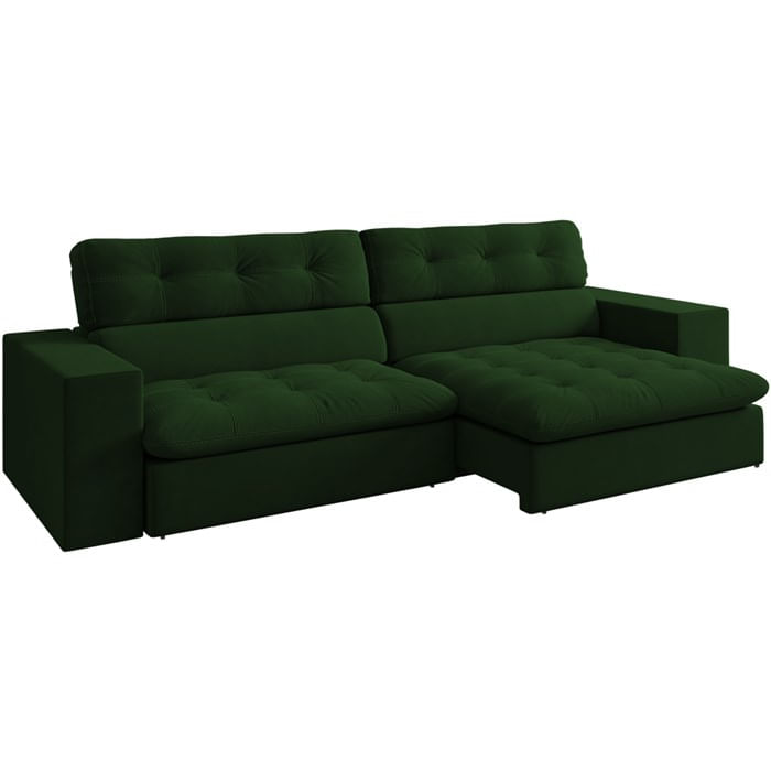 Sofa Retratil E Reclinavel 3 Lugares 246 Cm Eldorado Sl 947 Veludo Moll