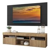 Rack Painel e Suporte TV 65'' 2 portas Londres Multimóveis Preto