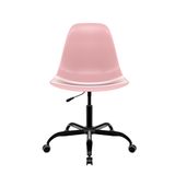 Cadeira Eames Office Rosa Empório Tiffany Base Preta