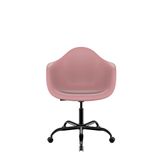 Cadeira Eames Office Com Braço Rosa Empório Tiffany Base Preta