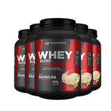 5x Whey Protein De Baunilha 900g Hf Suplements