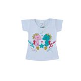 Camiseta Meia Manga Feminina para Bebê Menina Cavalo Marinho