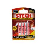 Pilha Steck Alcalina Aa 4Pcs Blister