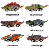 Brinquedo De Dinossauro Puxar Para Trás Carros, 6 Pacote De Brinquedos Dino Para 3 Anos De Idade