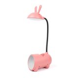 Pequena Lâmpada De Mesa Recarregável Usb Do Coelho, Os Alunos Aprendem A