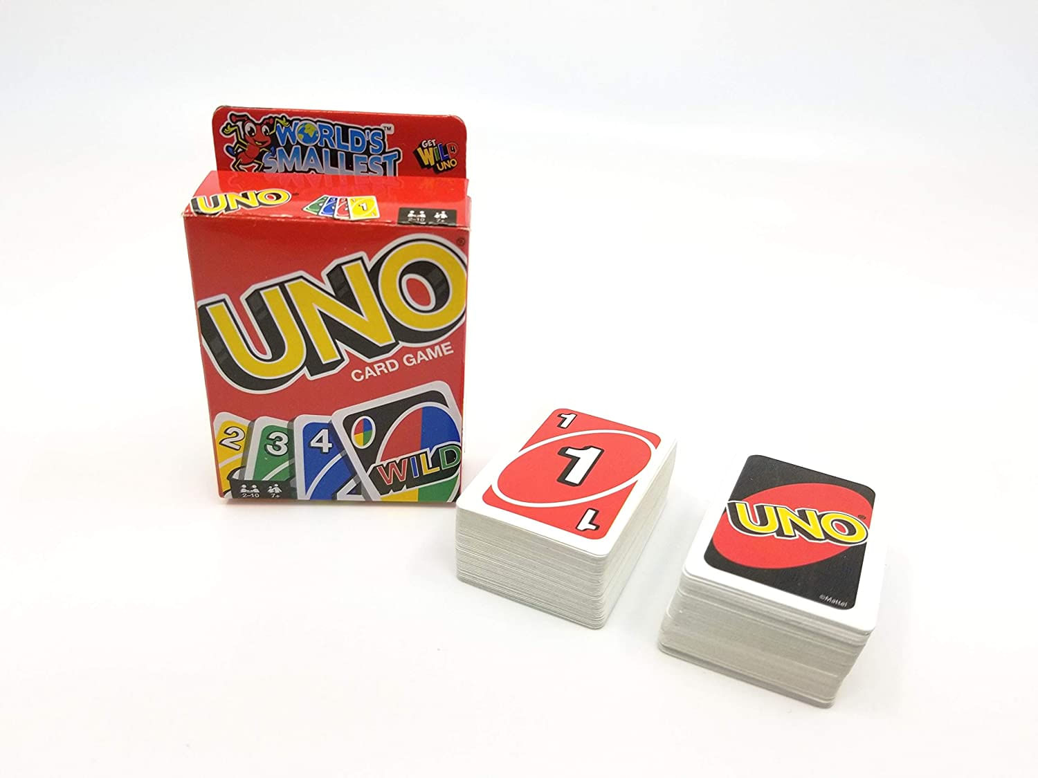 Os menores jogos clássicos do mundo – Scrabble – UNO – Baralho em miniatura  – Conjunto de 3 jogos em miniatura